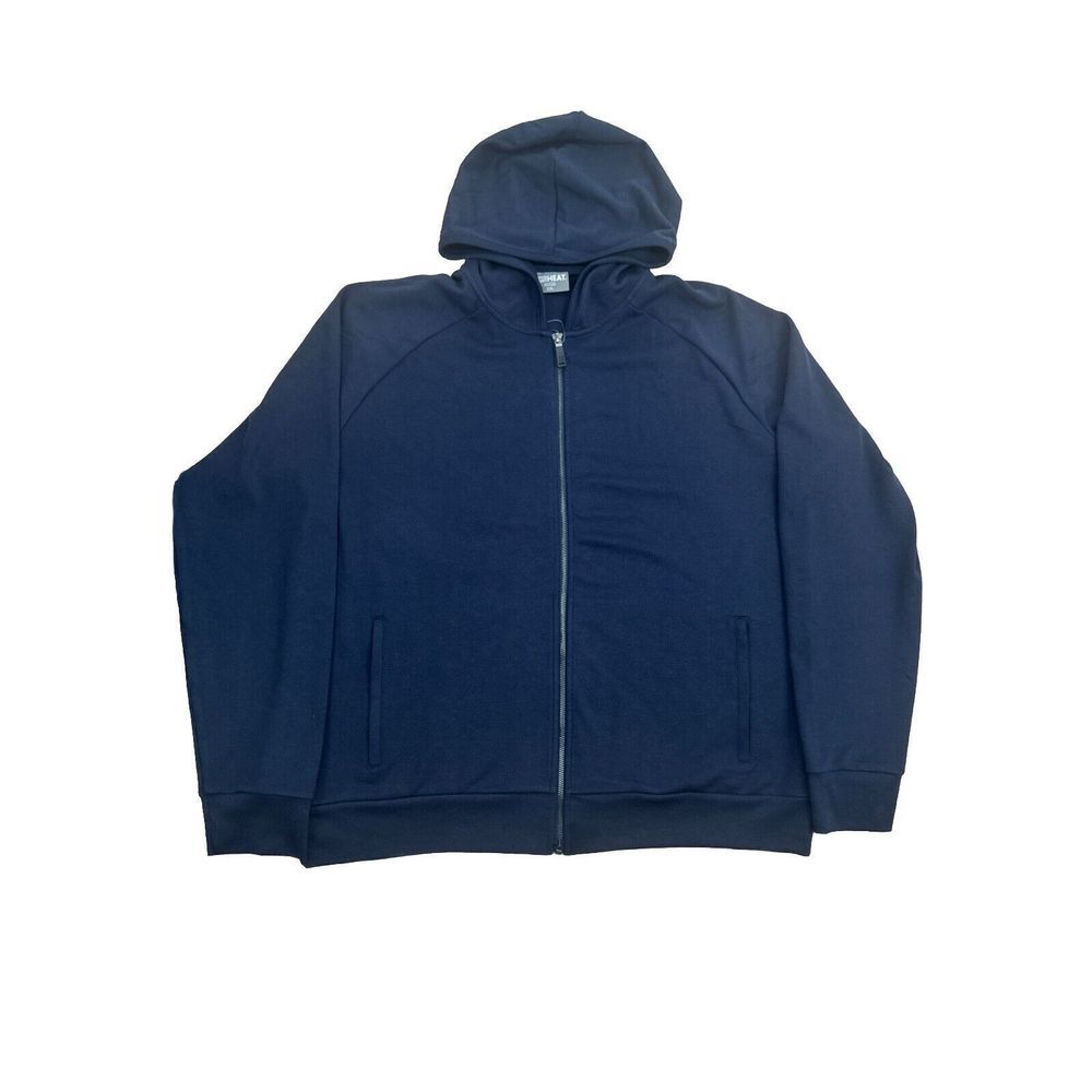 32 Degrees Heat Jacket W/ Hoodie - Men - Blue - Size S
